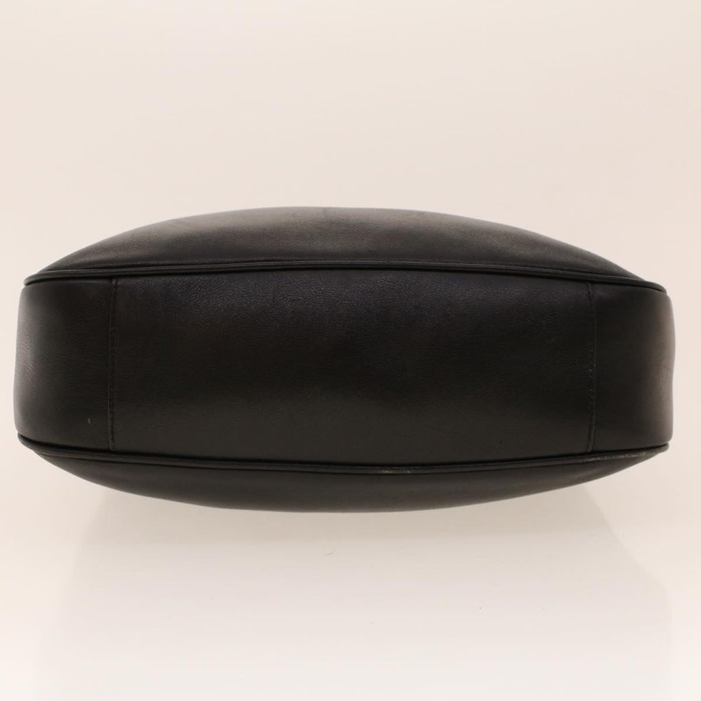 GUCCI Bamboo Shoulder Bag Leather Black fm2318