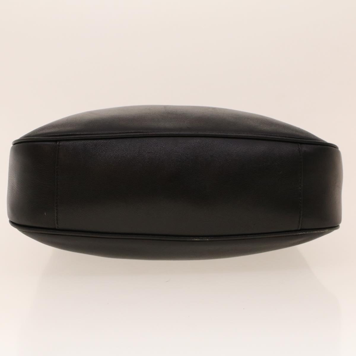 GUCCI Bamboo Shoulder Bag Leather Black fm2318