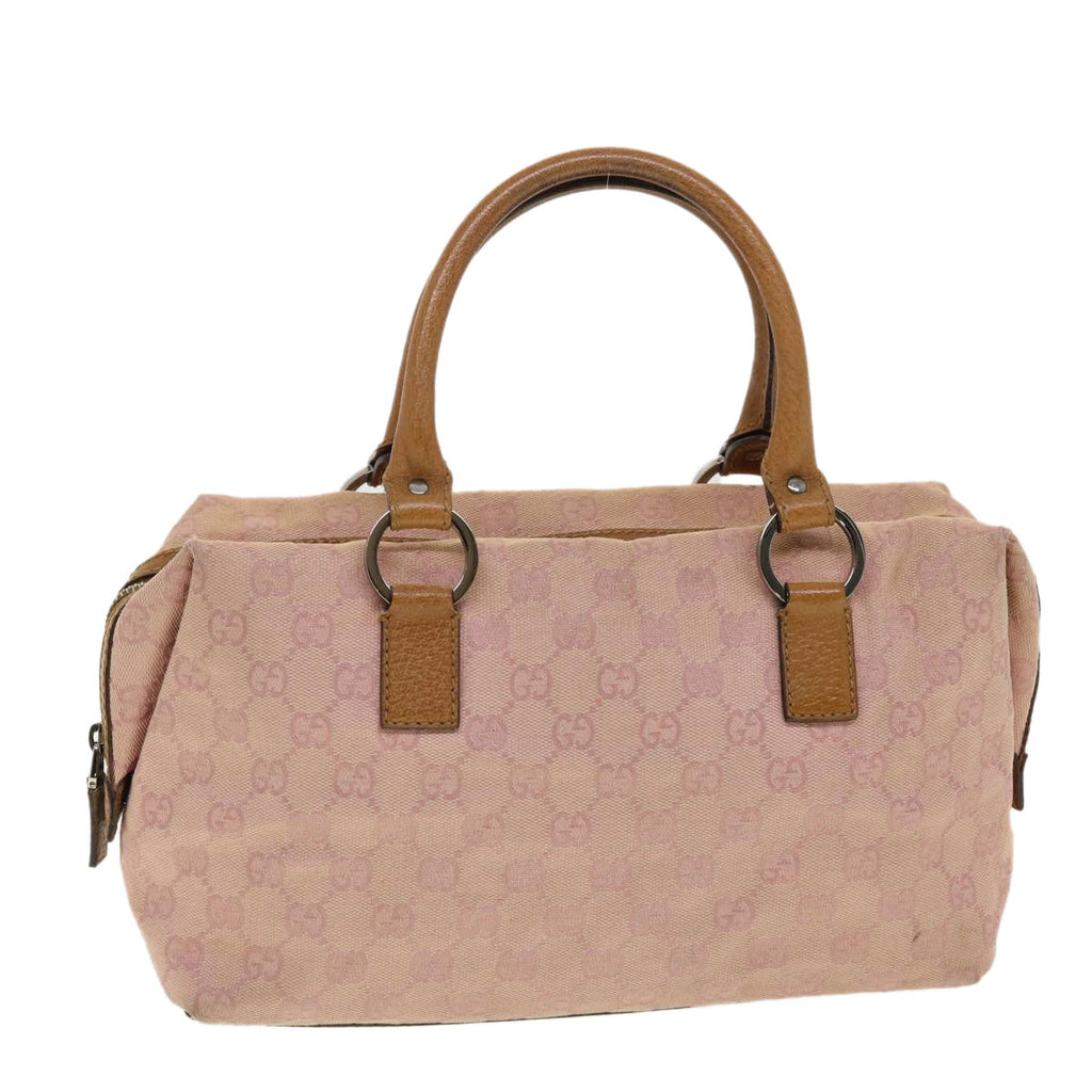 GUCCI GG Canvas Hand Bag Pink 113009 fm2349