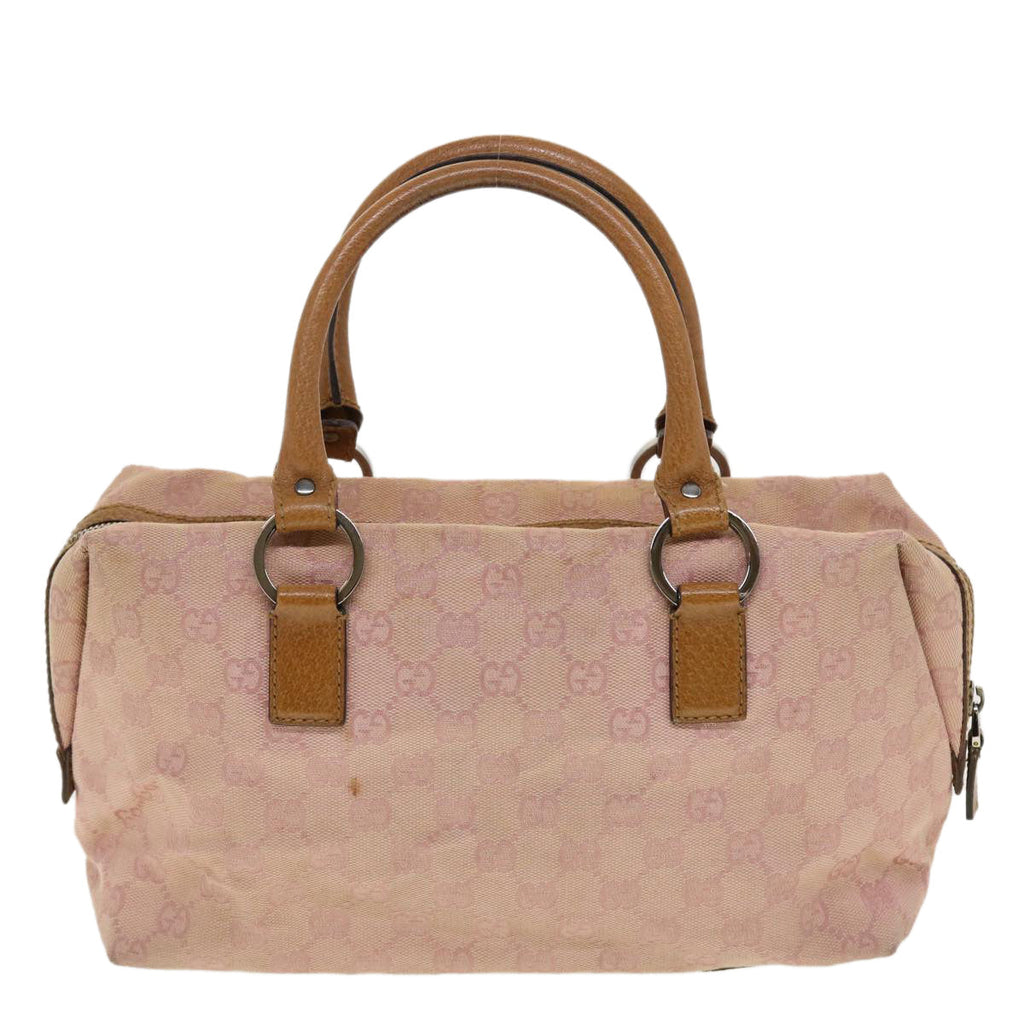 GUCCI GG Canvas Hand Bag Pink 113009 fm2349