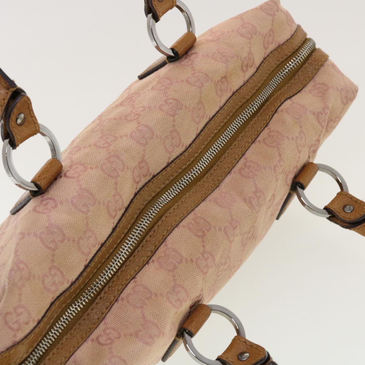 GUCCI GG Canvas Hand Bag Pink 113009 fm2349