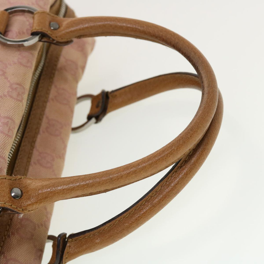 GUCCI GG Canvas Hand Bag Pink 113009 fm2349