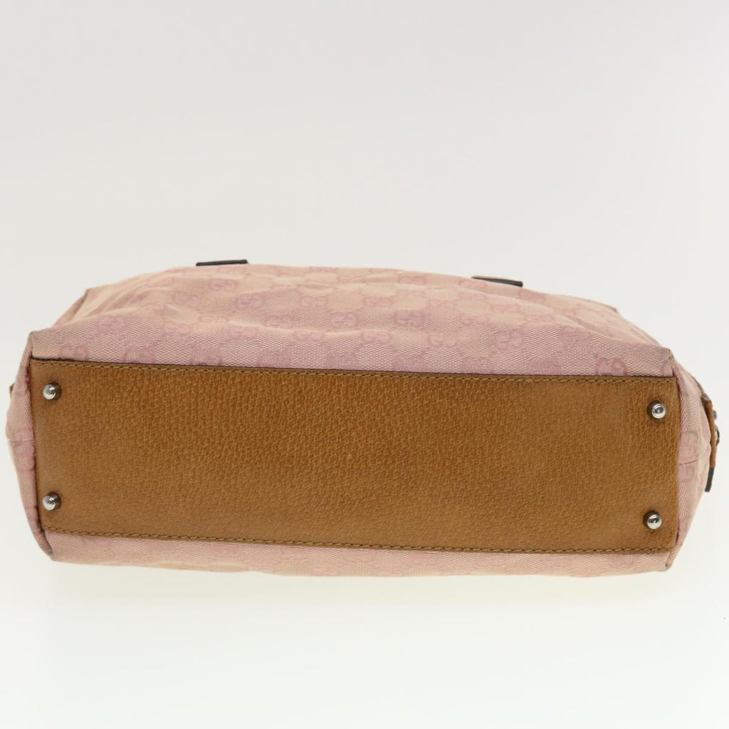 GUCCI GG Canvas Hand Bag Pink 113009 fm2349