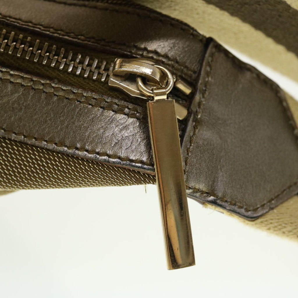 GUCCI Sherry Line Shoulder Bag Canvas Bronze Beige Brown 001 4186 fm2350