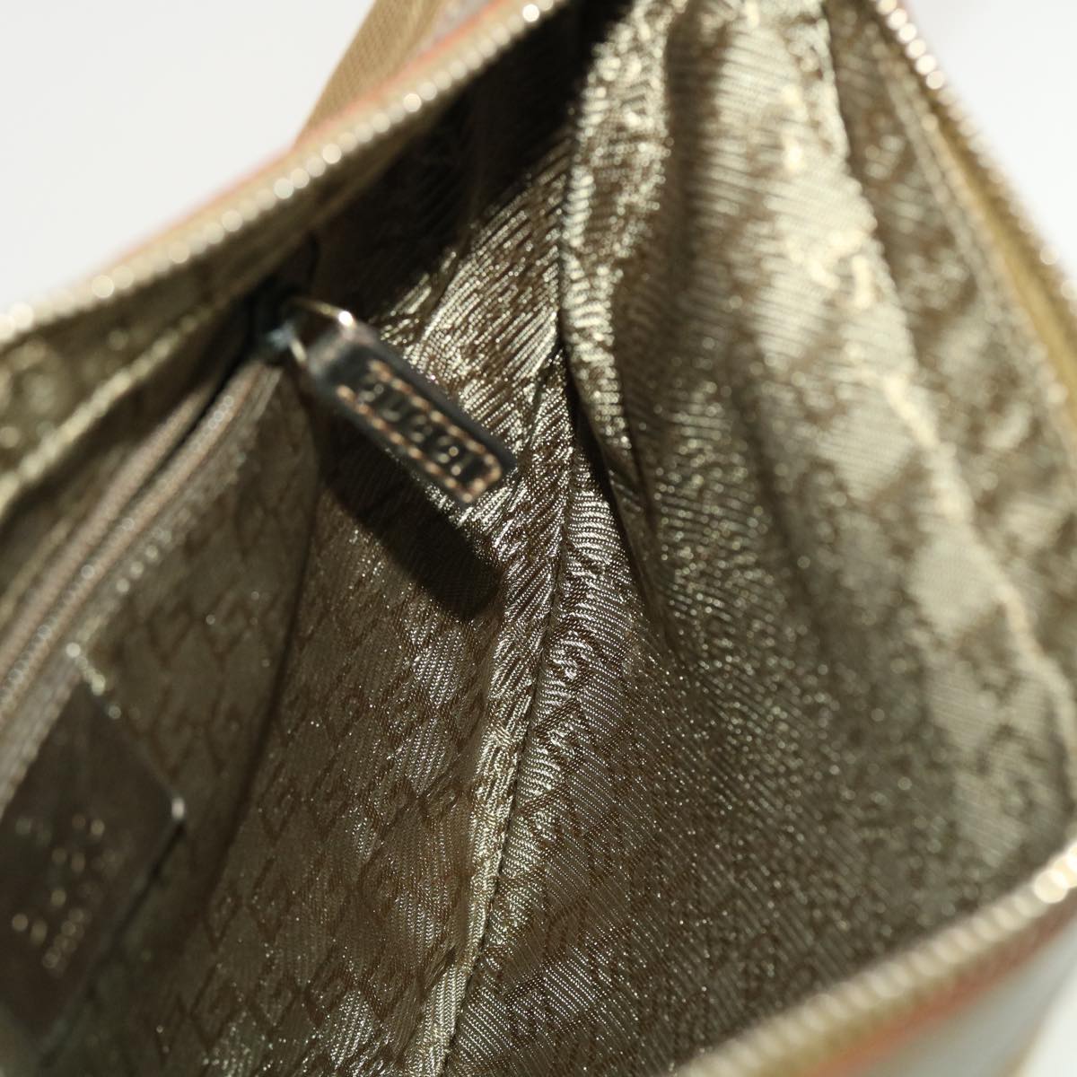GUCCI Sherry Line Shoulder Bag Canvas Bronze Beige Brown 001 4186 fm2350