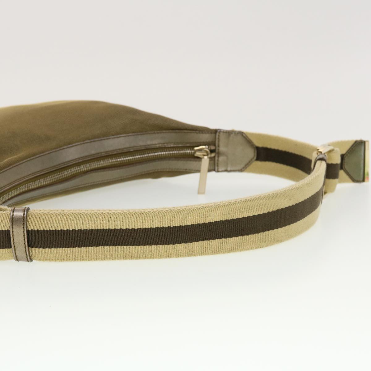 GUCCI Sherry Line Shoulder Bag Canvas Bronze Beige Brown 001 4186 fm2350