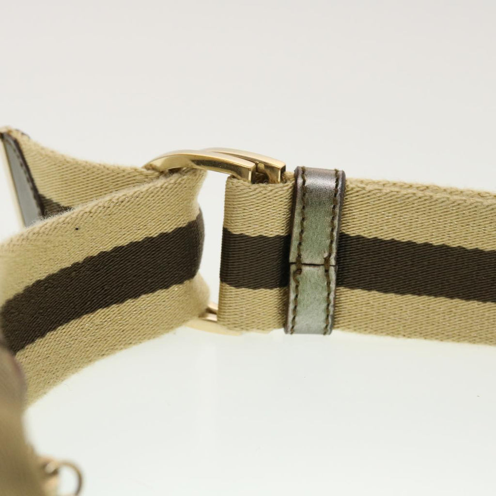 GUCCI Sherry Line Shoulder Bag Canvas Bronze Beige Brown 001 4186 fm2350