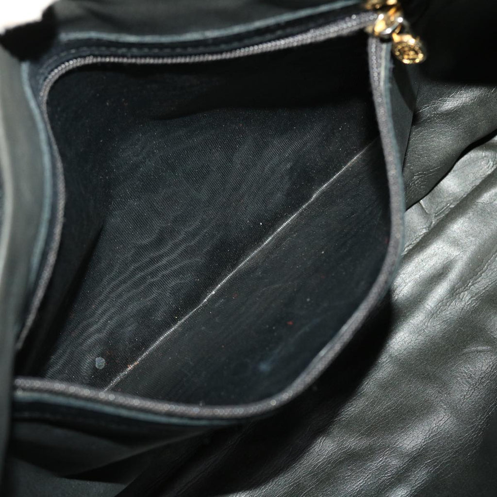 FENDI Clutch Bag Leather Black fm2351