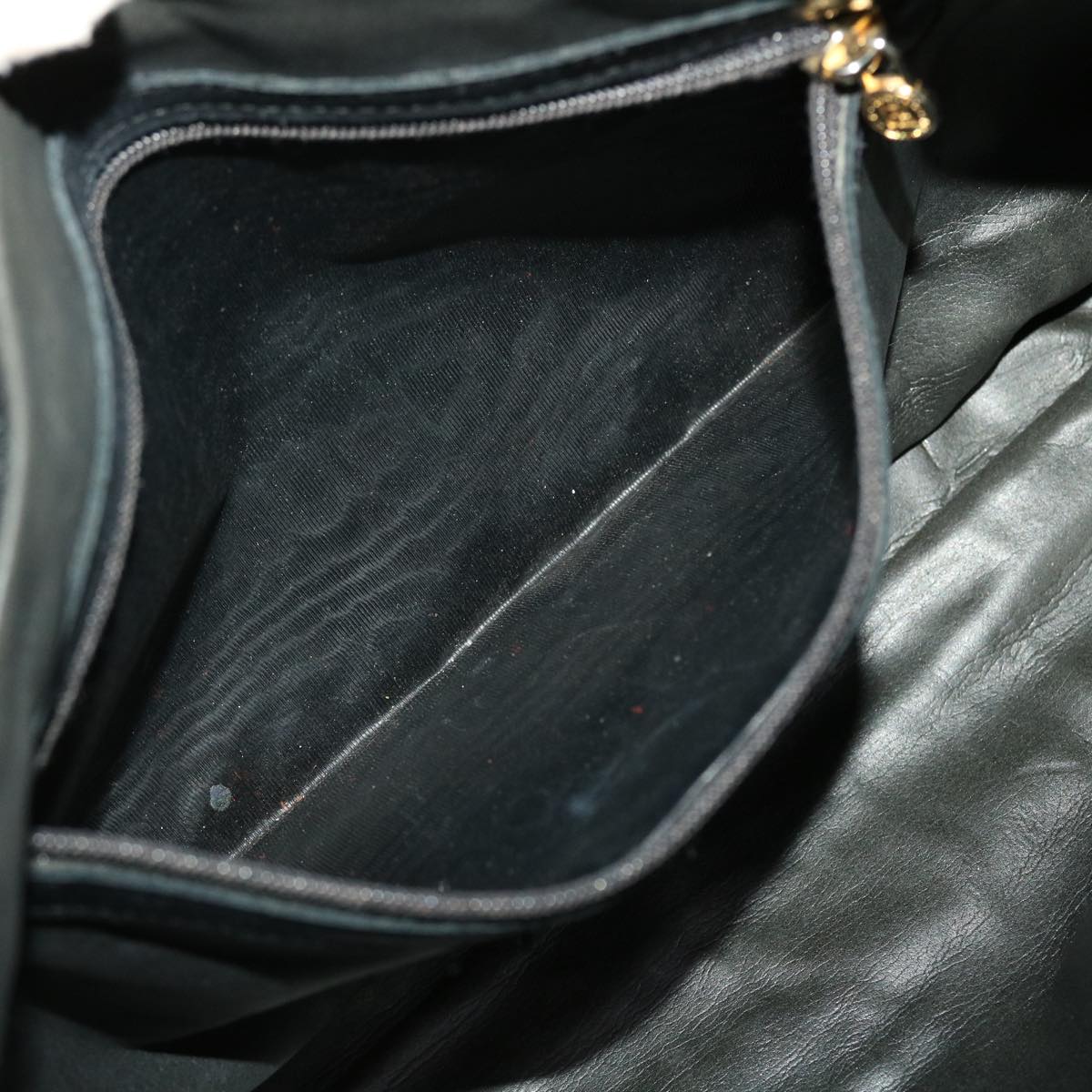 FENDI Clutch Bag Leather Black fm2351