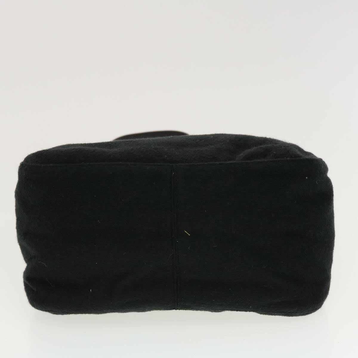 FENDI Mamma Baguette Shoulder Bag Wool Black fm2356