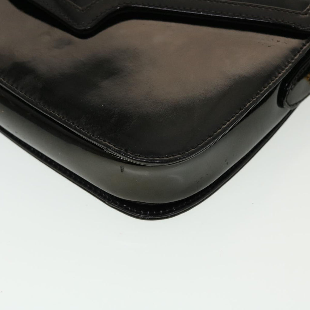 GUCCI Shoulder Bag Patent leather Black fm2405