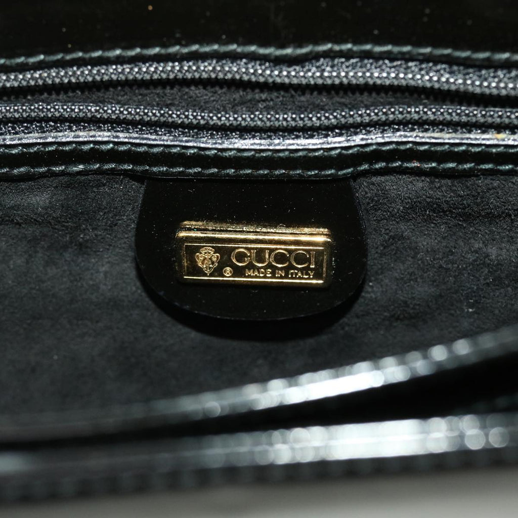 GUCCI Shoulder Bag Patent leather Black fm2405