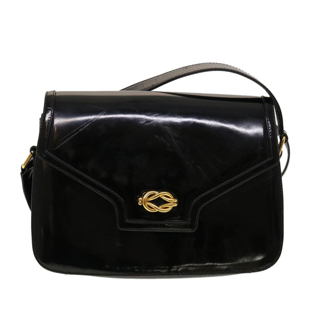 GUCCI Shoulder Bag Patent leather Black fm2405
