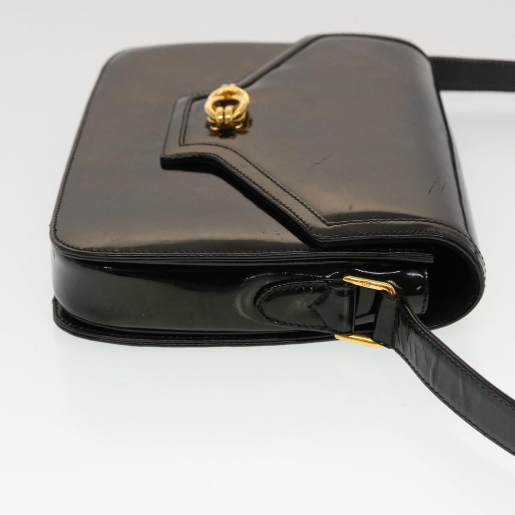 GUCCI Shoulder Bag Patent leather Black fm2405