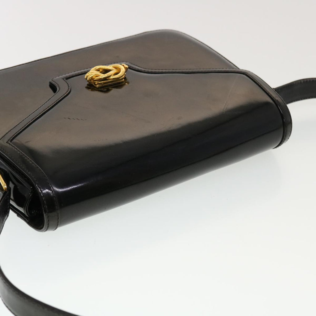 GUCCI Shoulder Bag Patent leather Black fm2405