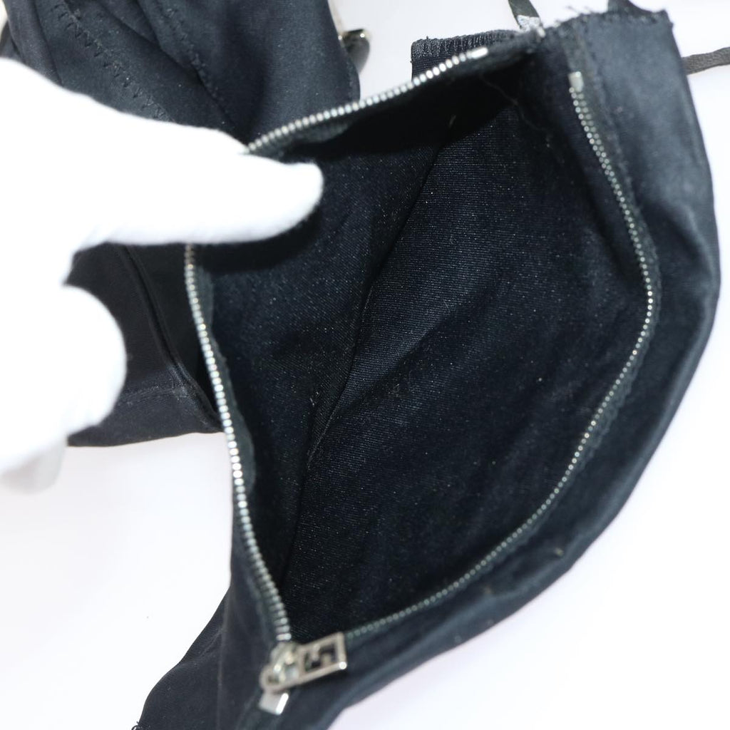 FENDI Shoulder Bag Nylon Black fm2468