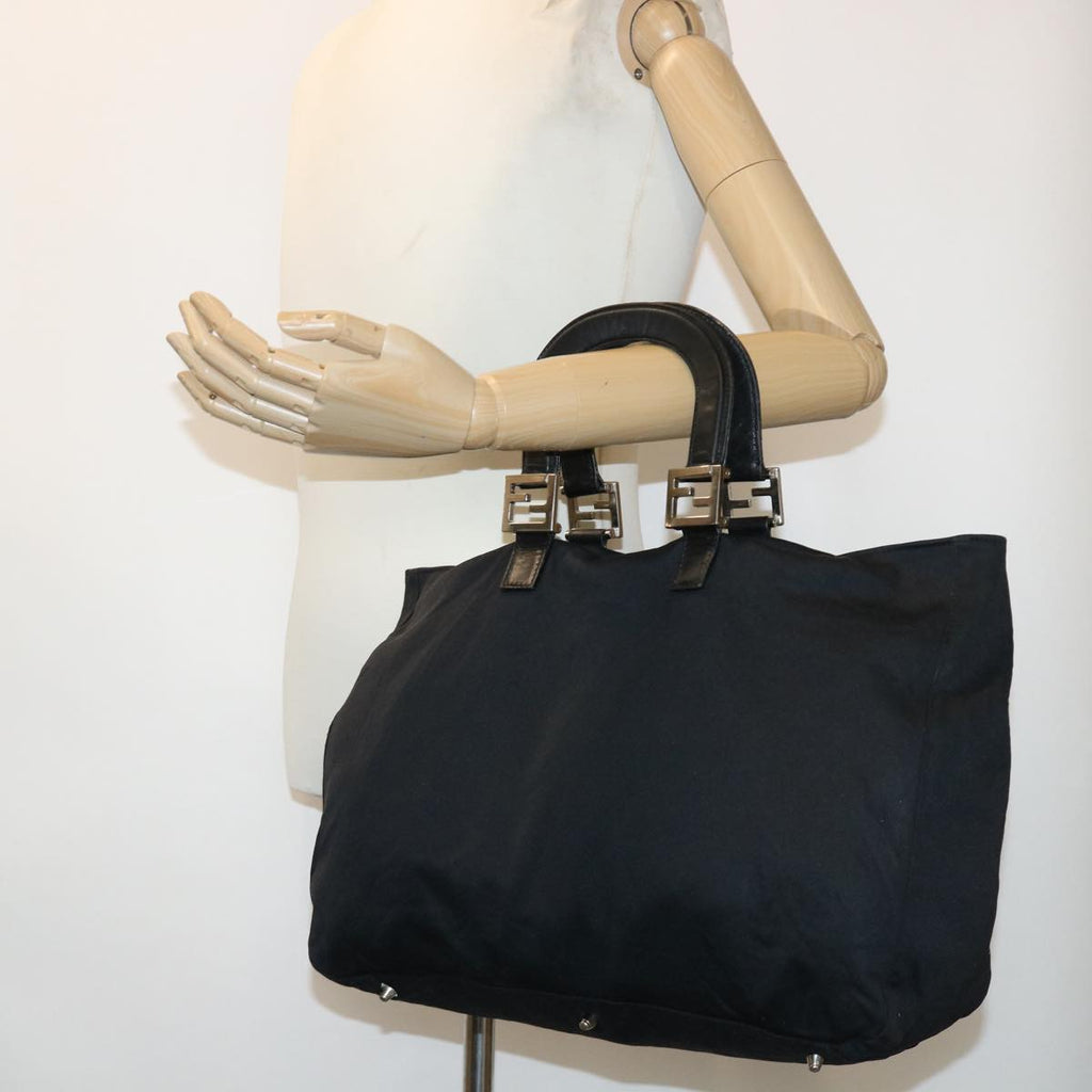 FENDI Shoulder Bag Nylon Black fm2468