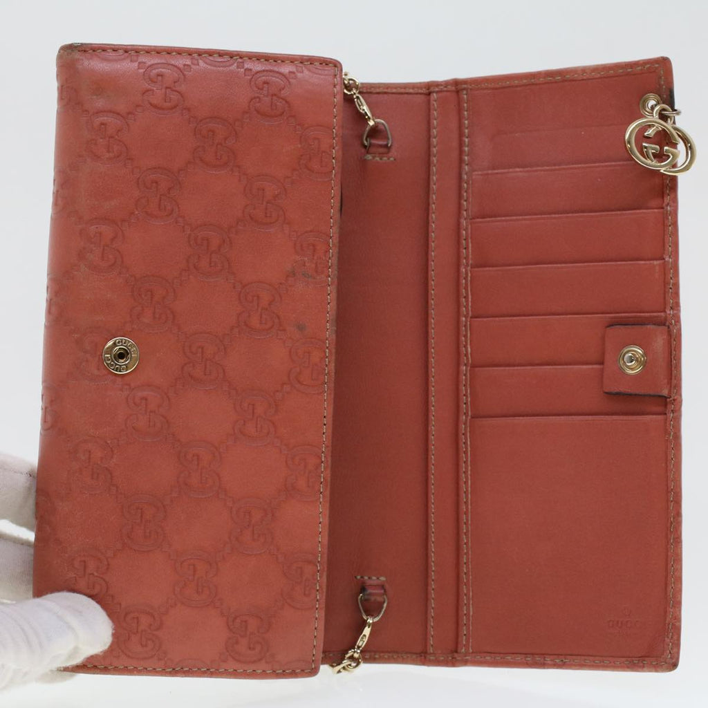 GUCCI GG Canvas Long Wallet Leather 5Set Beige Red black fm2478