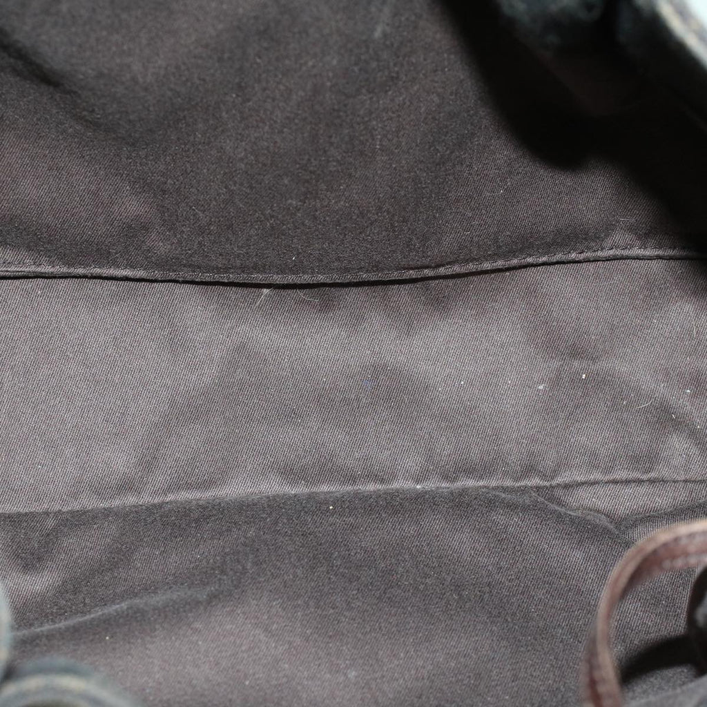 GUCCI GG Canvas Tote Bag Canvas Leather Dark Brown fm2491