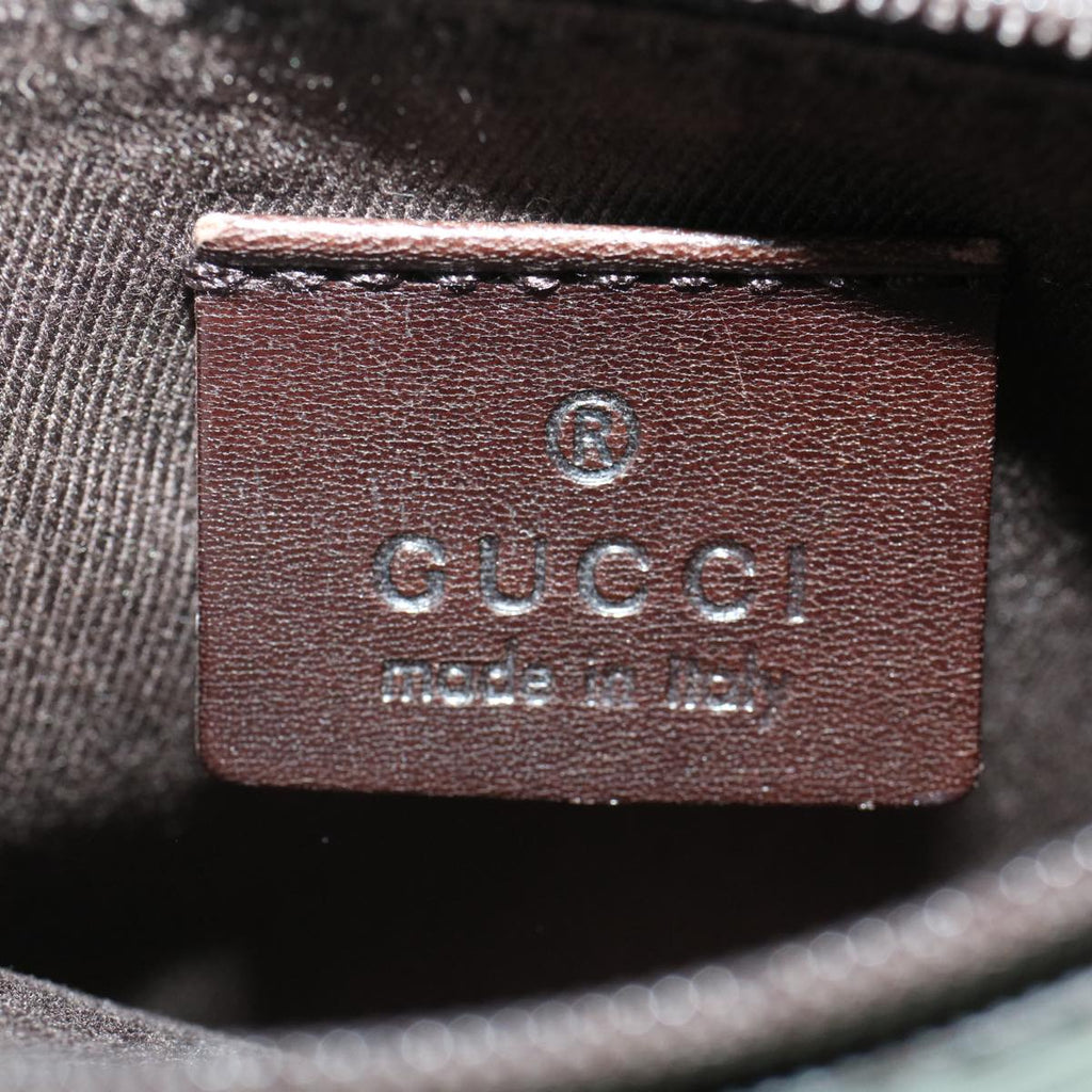 GUCCI GG Canvas Tote Bag Canvas Leather Dark Brown fm2491