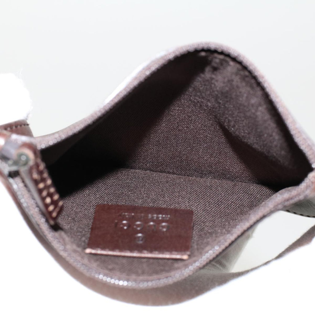 GUCCI GG Canvas Tote Bag Canvas Leather Dark Brown fm2491