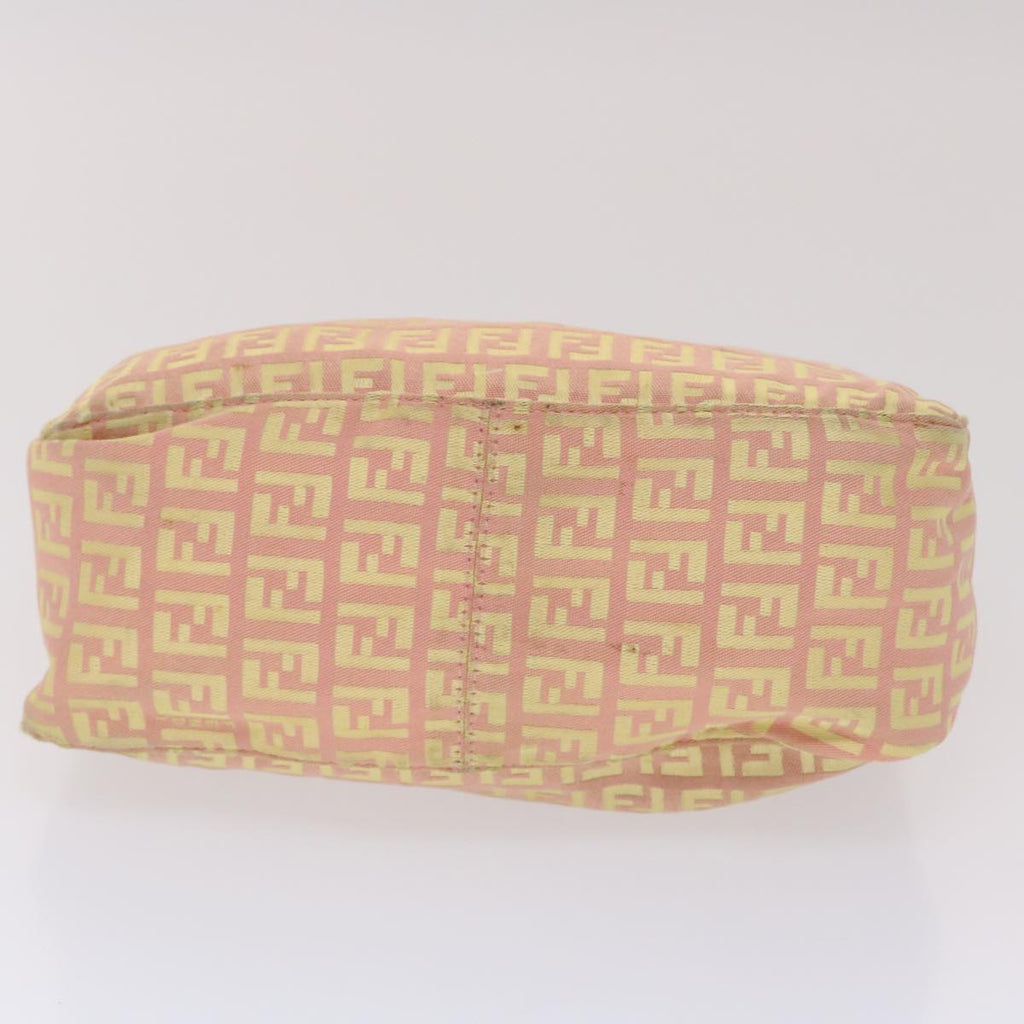 FENDI Zucchino Canvas Hand Bag Pink Gold fm2528