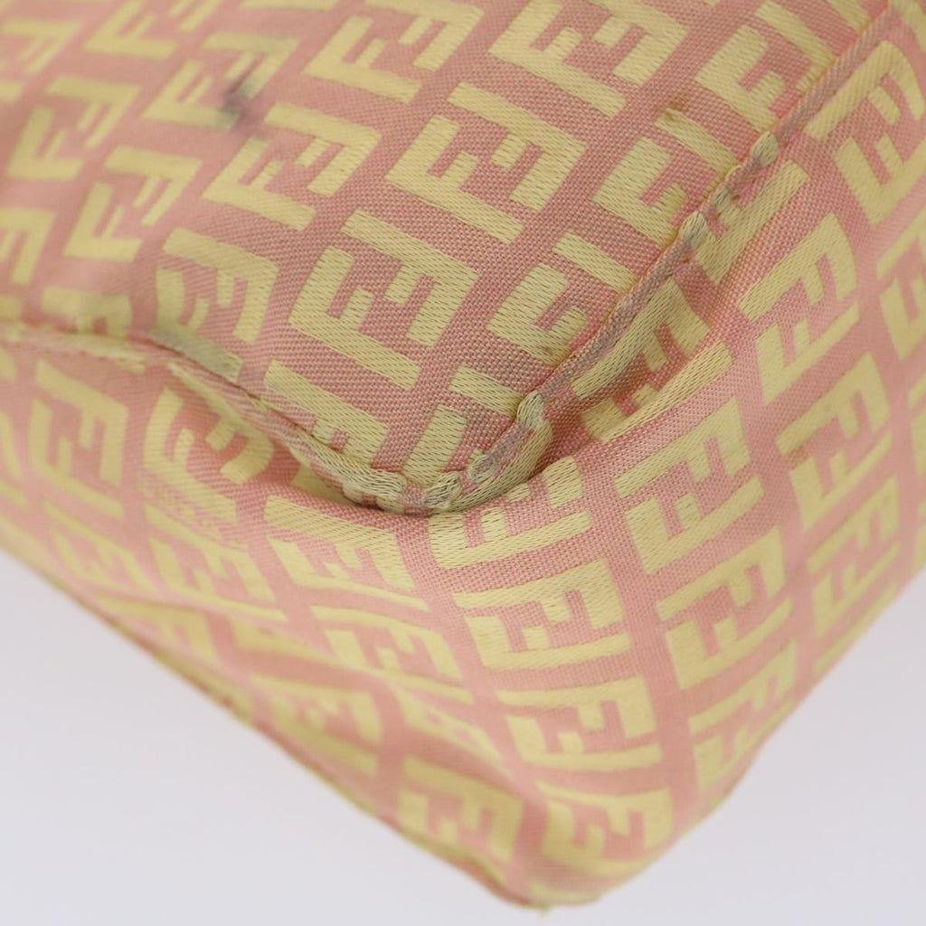 FENDI Zucchino Canvas Hand Bag Pink Gold fm2528