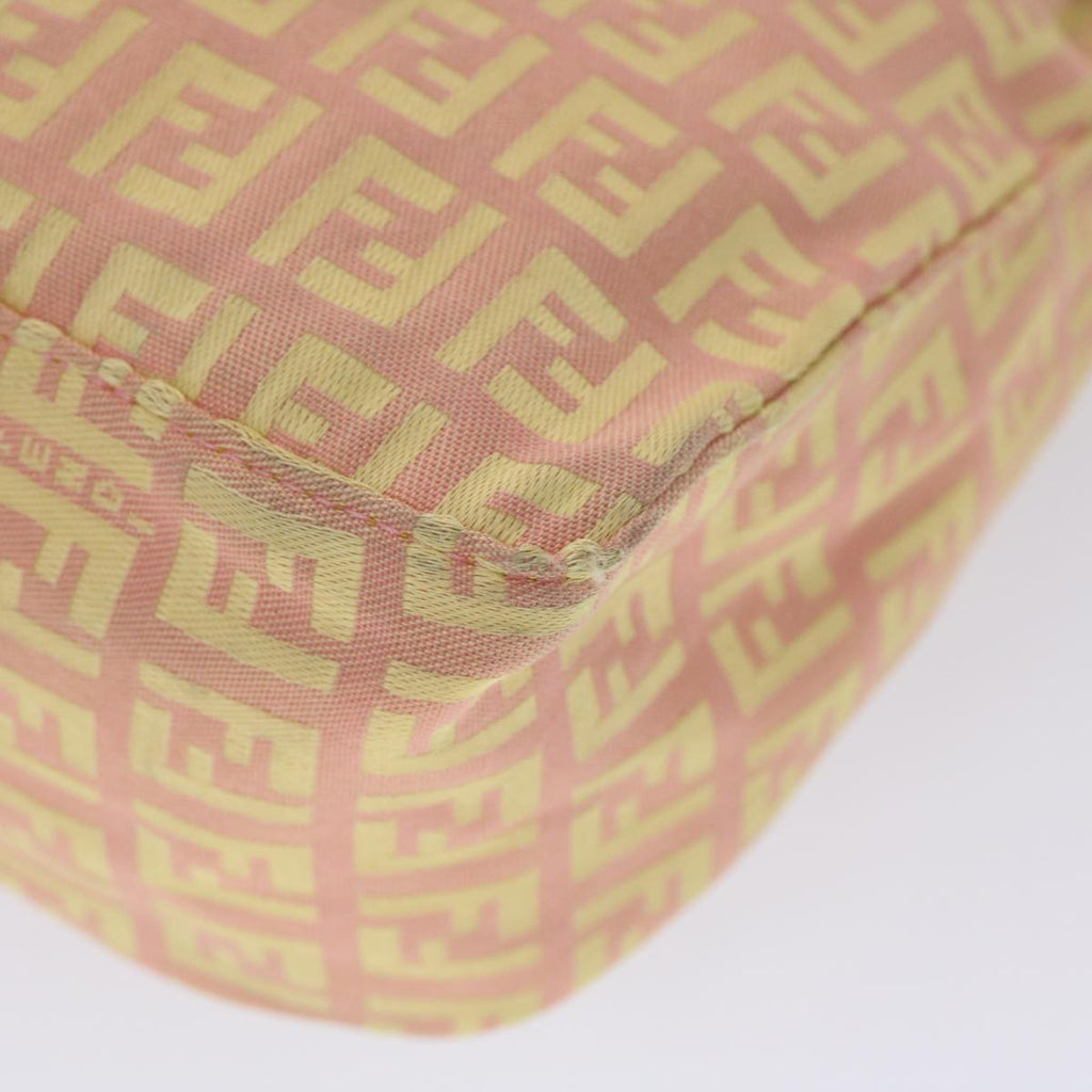 FENDI Zucchino Canvas Hand Bag Pink Gold fm2528