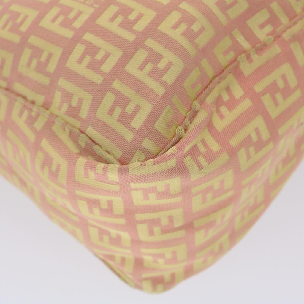 FENDI Zucchino Canvas Hand Bag Pink Gold fm2528
