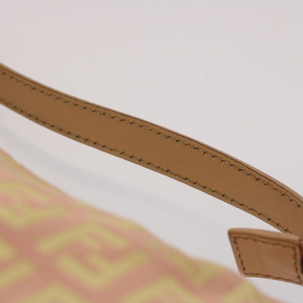 FENDI Zucchino Canvas Hand Bag Pink Gold fm2528