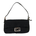 FENDI Mamma Baguette Shoulder Bag Harako leather Black fm2535