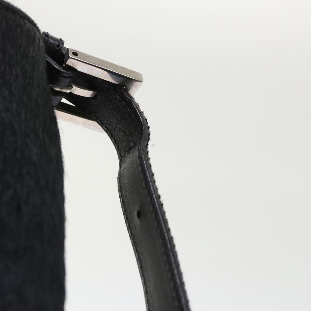 FENDI Mamma Baguette Shoulder Bag Harako leather Black fm2535