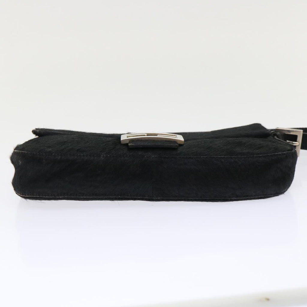 FENDI Mamma Baguette Shoulder Bag Harako leather Black fm2535