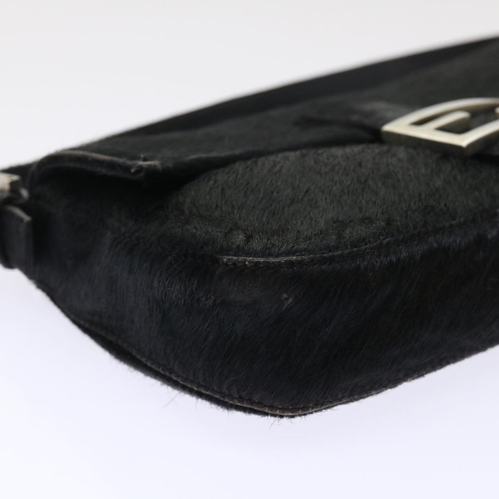 FENDI Mamma Baguette Shoulder Bag Harako leather Black fm2535