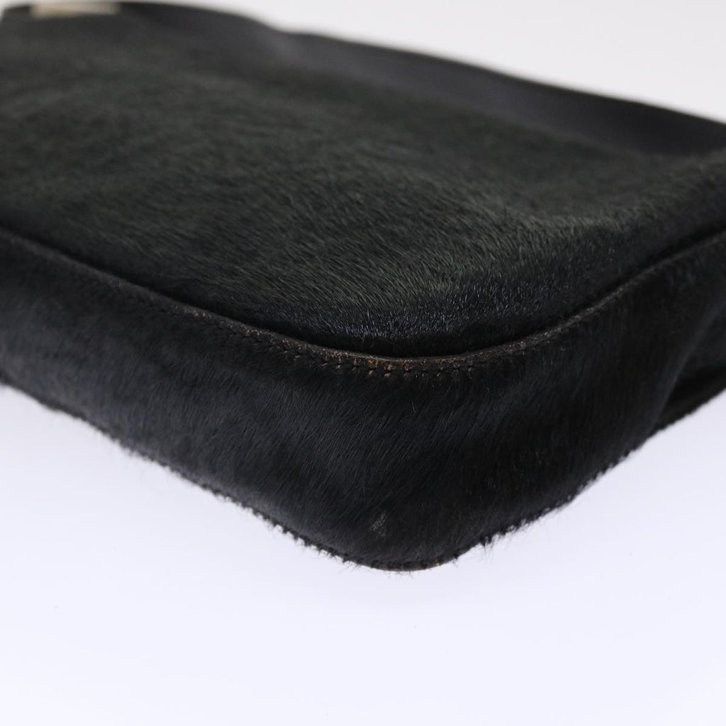 FENDI Mamma Baguette Shoulder Bag Harako leather Black fm2535
