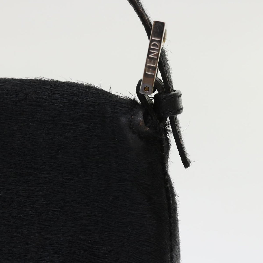 FENDI Mamma Baguette Shoulder Bag Harako leather Black fm2535