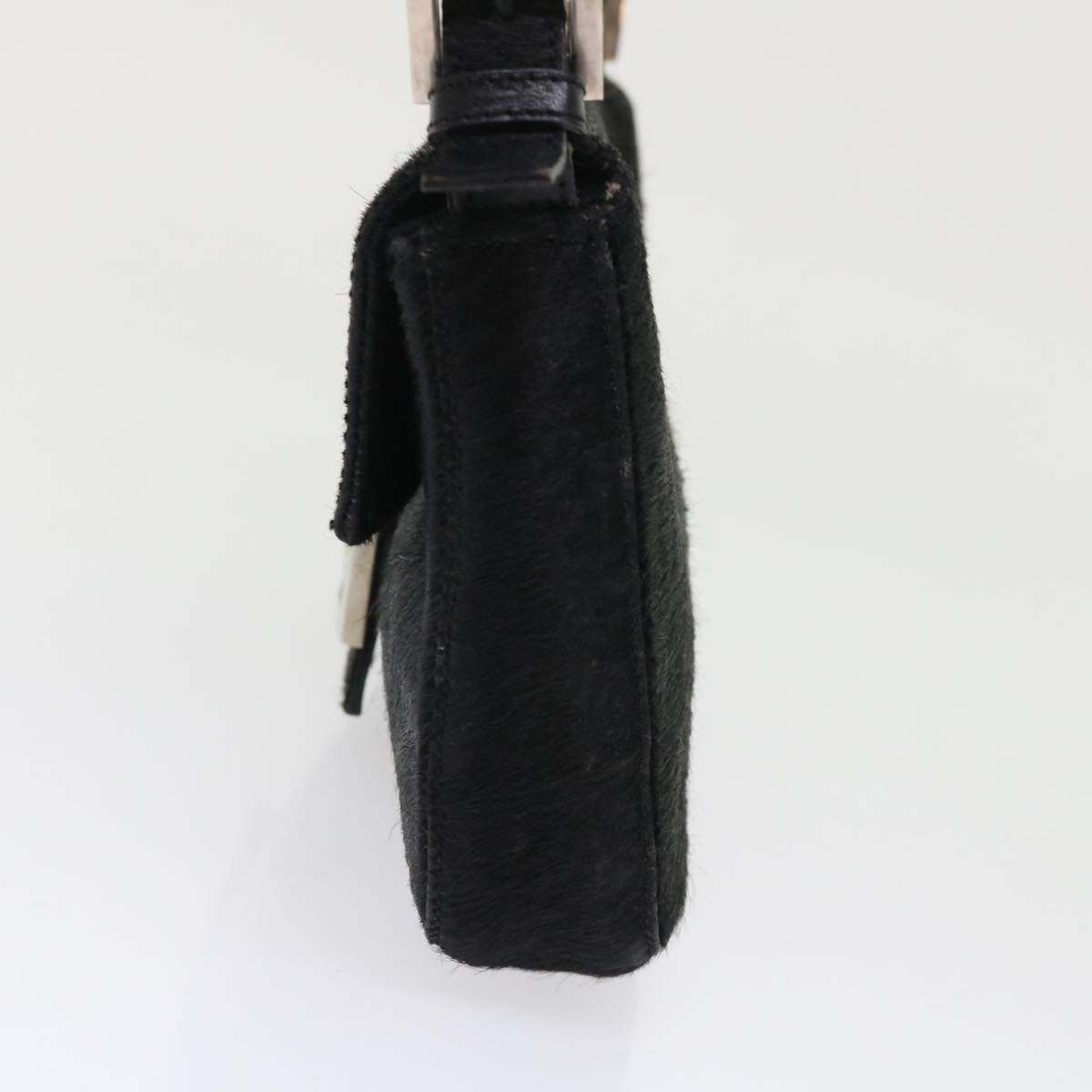 FENDI Mamma Baguette Shoulder Bag Harako leather Black fm2535