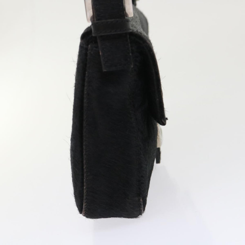 FENDI Mamma Baguette Shoulder Bag Harako leather Black fm2535