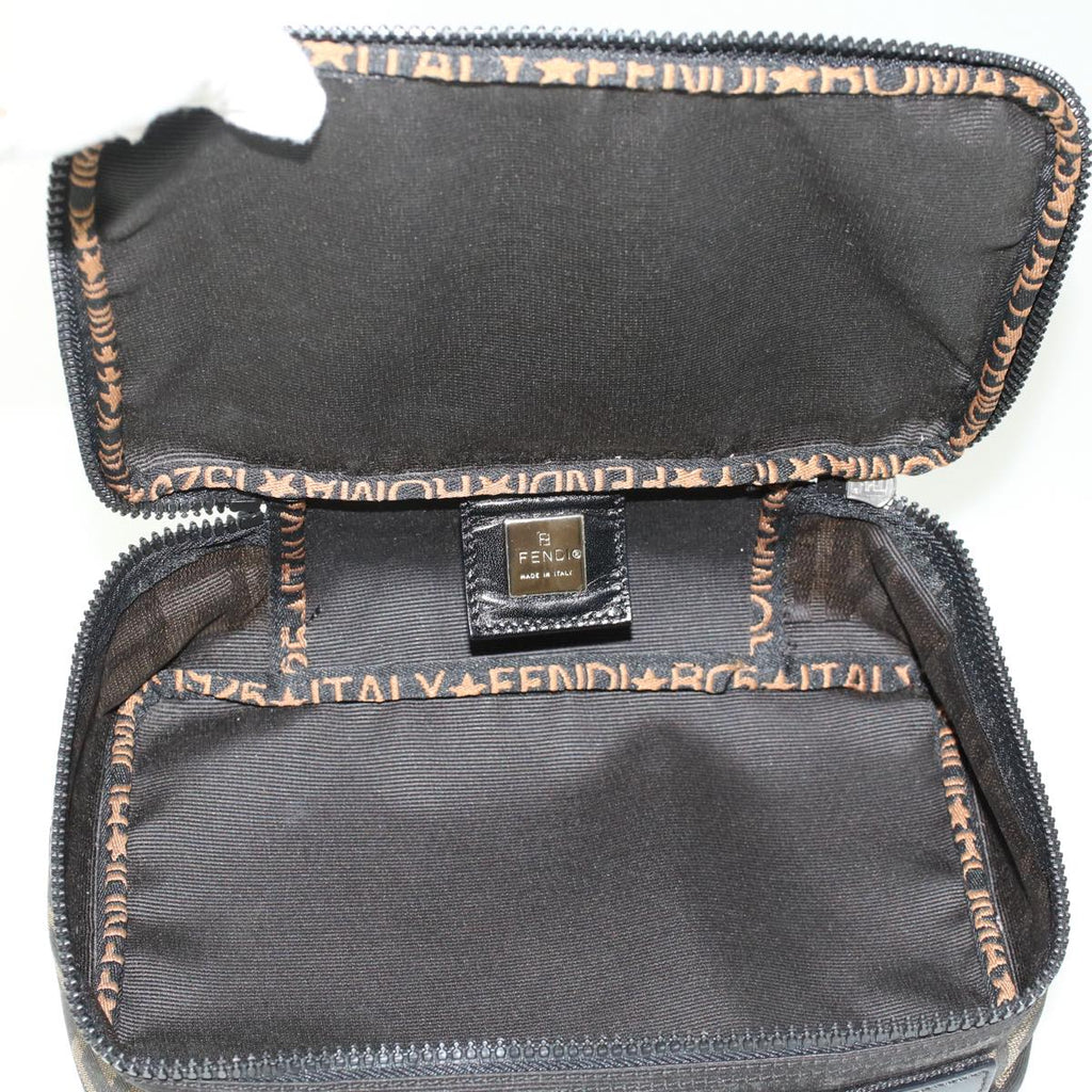 FENDI Hand Bag Nylon Black fm2555