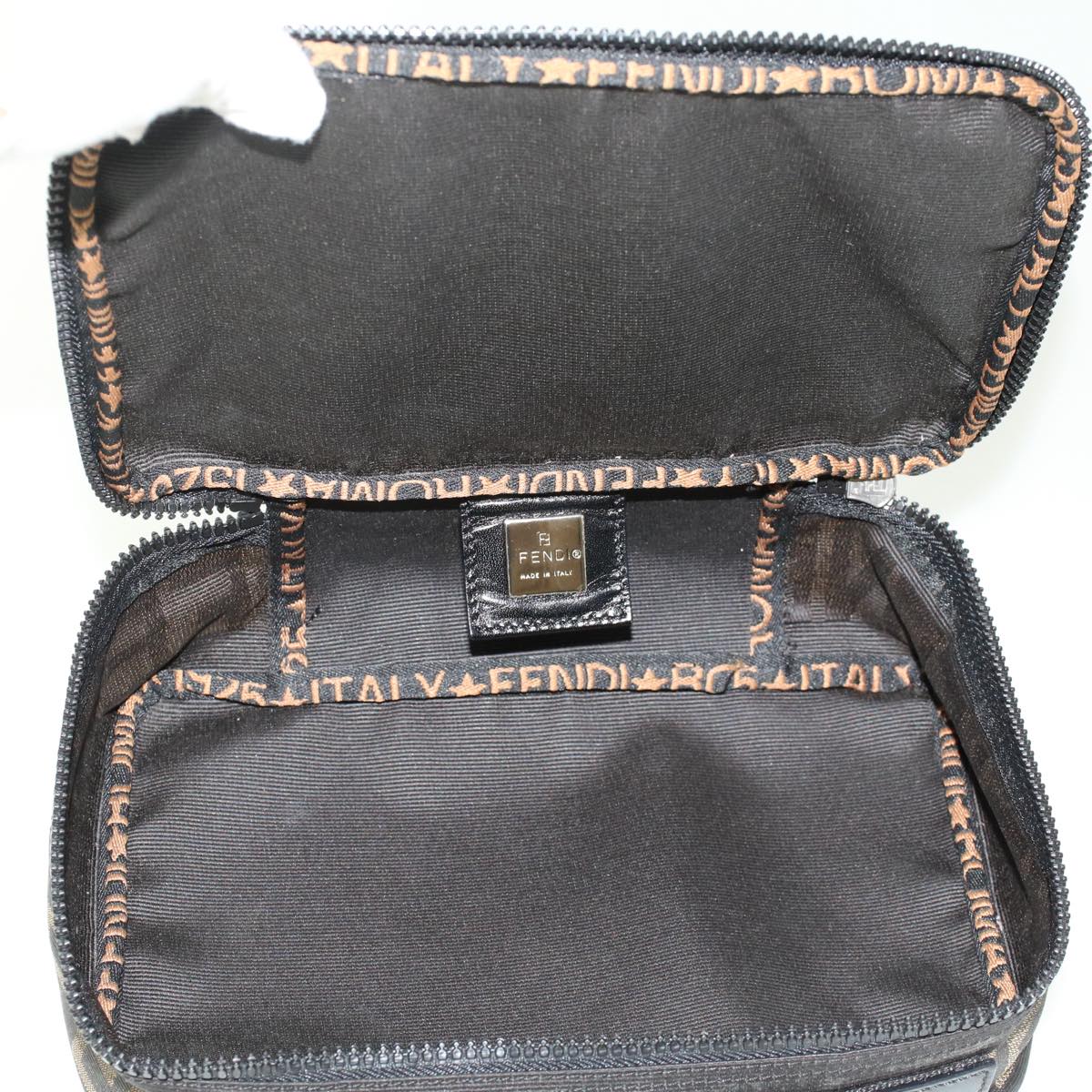 FENDI Hand Bag Nylon Black fm2555