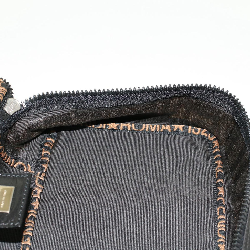 FENDI Hand Bag Nylon Black fm2555