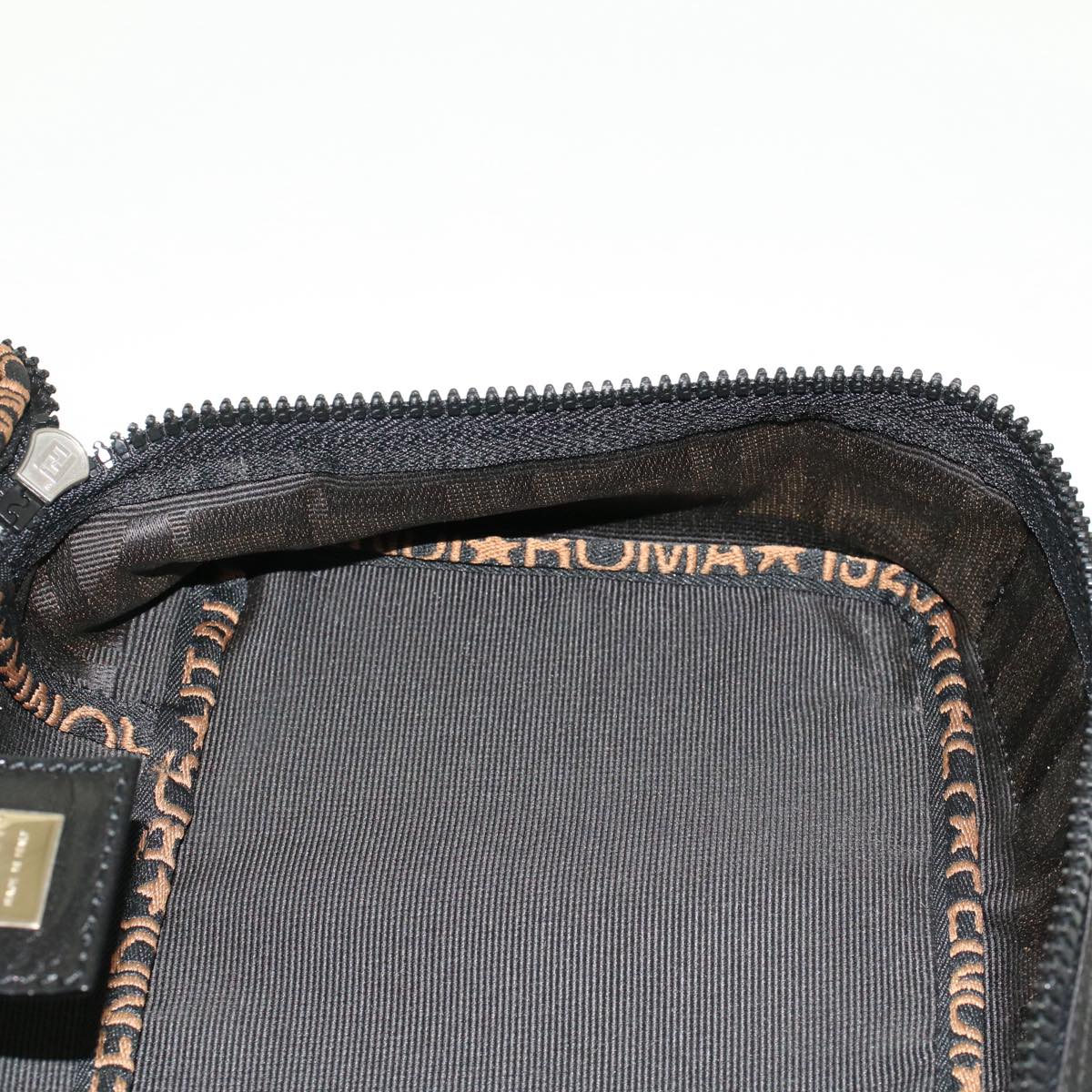 FENDI Hand Bag Nylon Black fm2555