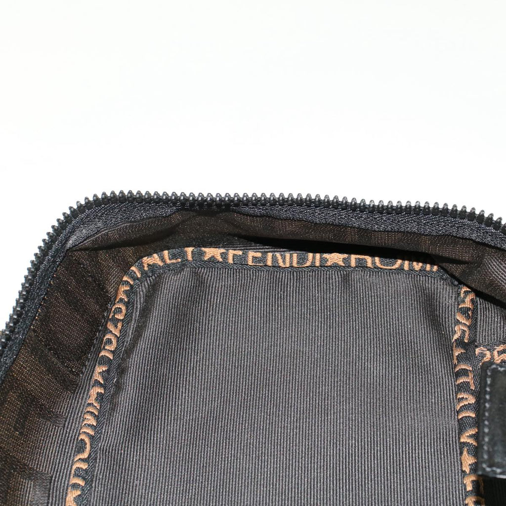 FENDI Hand Bag Nylon Black fm2555