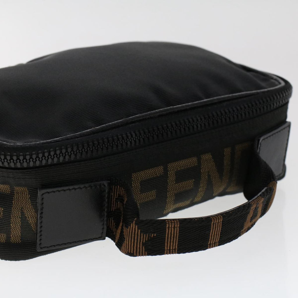 FENDI Hand Bag Nylon Black fm2555