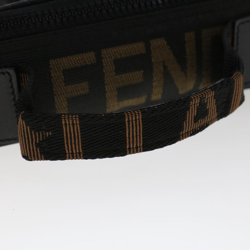 FENDI Hand Bag Nylon Black fm2555