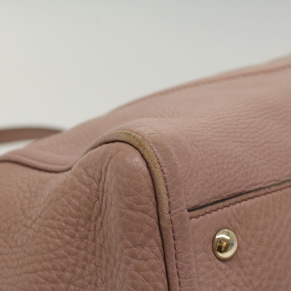 GUCCI Soho Shoulder Bag Leather Pink 282309 fm2589