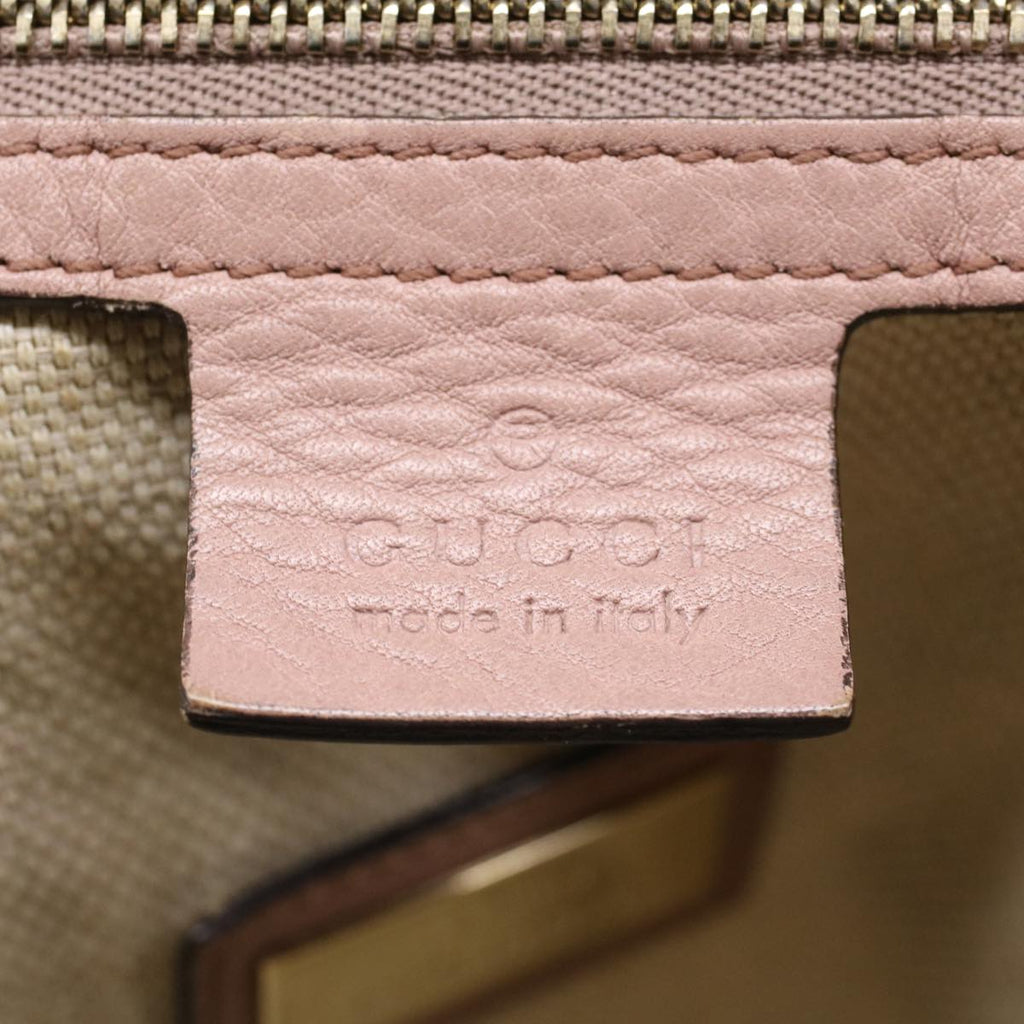 GUCCI Soho Shoulder Bag Leather Pink 282309 fm2589