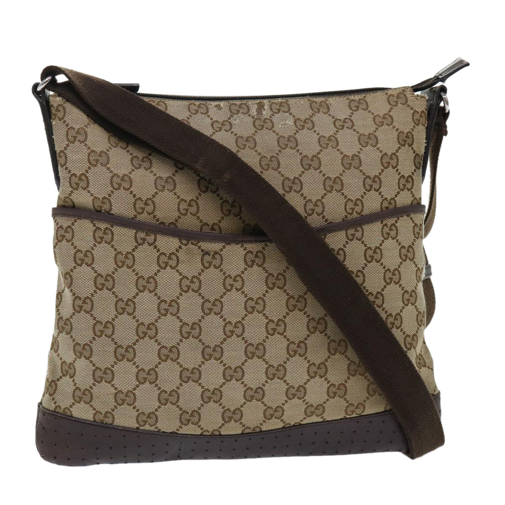 GUCCI GG Canvas Shoulder Bag Beige 145857 fm2595