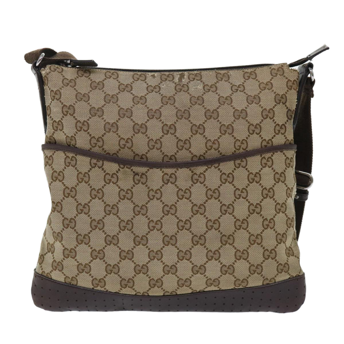 GUCCI GG Canvas Shoulder Bag Beige 145857 fm2595