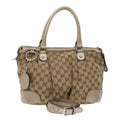 GUCCI GG Canvas Hand Bag 2way Beige 247902 fm2597